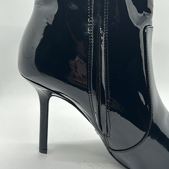 Zara NWT Shiny Black Stiletto Heel Ankle Booties Boots Shoes **Sz 40/US 9**🔥🔥 - Picture 6 of 9